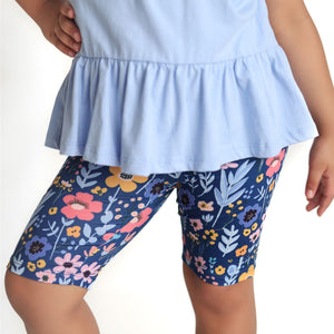 Periwinkle Tiered Top & BTS Floral Bike Shorts - Millieloveslily.com