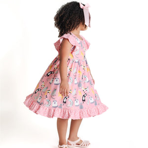Pink Kitty Lounge Angel - Sleeve Dress - Millieloveslily.com