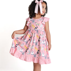 Pink Kitty Lounge Angel - Sleeve Dress - Millieloveslily.com