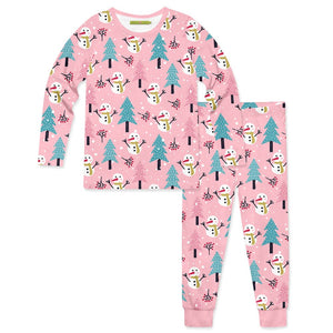Pink Snow girls Pajama Set - Millieloveslily.com