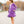 Millie Loves Lily Girls'Purple Rib Velour Long Sleeve Dress With Ruffle