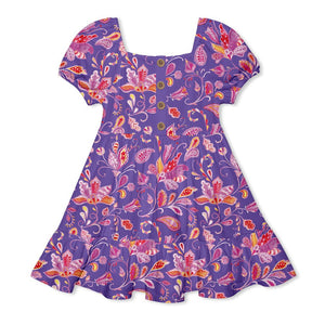 Purple Polly Paisley 3 - Tier A - Line Dress - Millieloveslily.com
