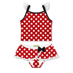 Red Dot Skirted Tankini - Millieloveslily.com