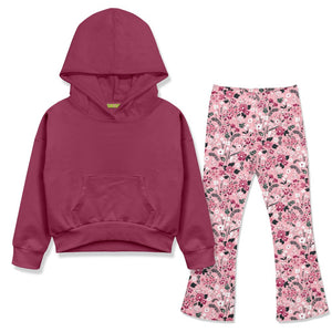 Slate Rose Hoodie & Floral Fix Flare Leggings - Millieloveslily.com