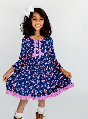 Violet Small Floral Dress - Millieloveslily.com