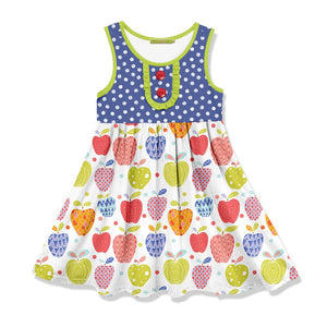 White Apples Button-Front A-Line Dress - Millieloveslily.com