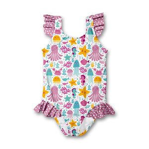 White Ocean Wonder Ruffle - Accent One - Piece - Millieloveslily.com