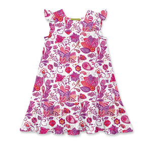 White Priscilla Paisley Ruffle Hem Dress - Millieloveslily.com
