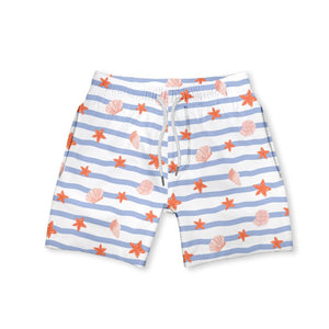 White Seastars & Shells Swim Trunks - Millieloveslily.com