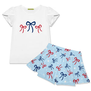 White Tulip - Sleeve Top & Bows Skort - Millieloveslily.com