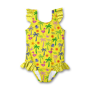 Yellow Beach Ruffle - Accent One - Piece - Millieloveslily.com