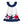Load image into Gallery viewer, White &amp; Navy Star Border Ruffle-Hem Yoke Dress
