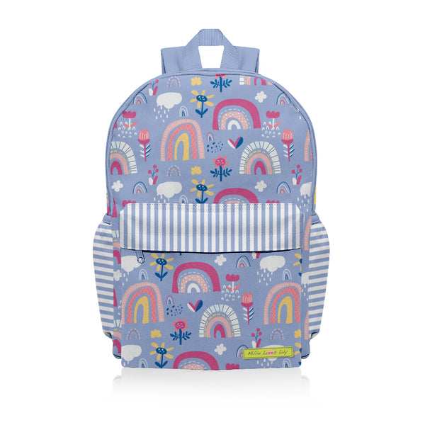 Periwinkle & Pink Dot Rainbow Backpack