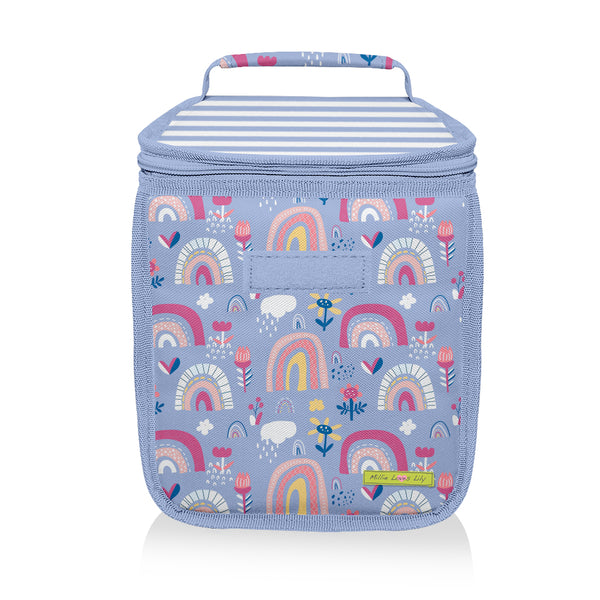 Periwinkle & Pink Dot Rainbow Lunch Bag