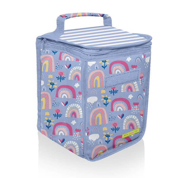 Periwinkle & Pink Dot Rainbow Lunch Bag