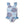 Light Blue Stripe Fireworks Ruffle-Accent One-Piece Swimsuit