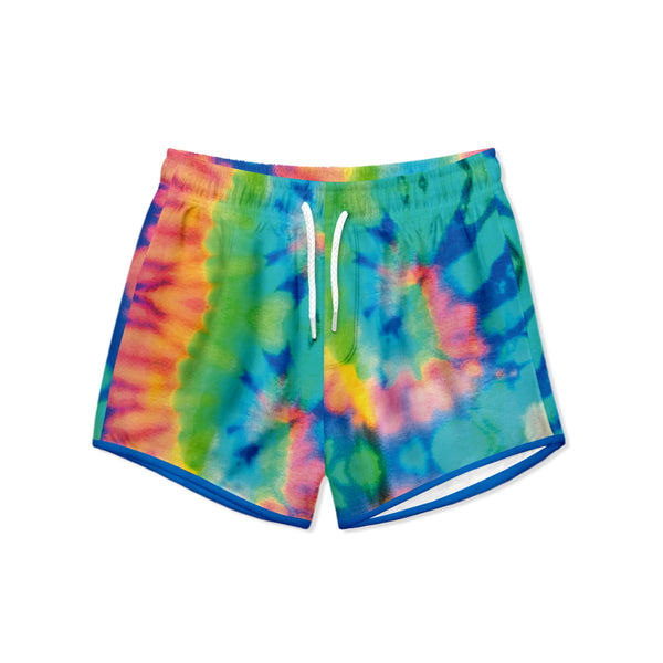 Turquoise Tie-Dye Swim Shorties