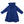 Load image into Gallery viewer, Navy Rosette Ruffle-Trim Hooded Swing Coat
