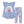 Load image into Gallery viewer, Periwinkle &amp; Pink Dot Rainbow Angel-Sleeve Hi-Low Top &amp; Leggings
