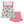 Turquoise Stripe & Watermelon Angel-Sleeve Top & Dot Shorts